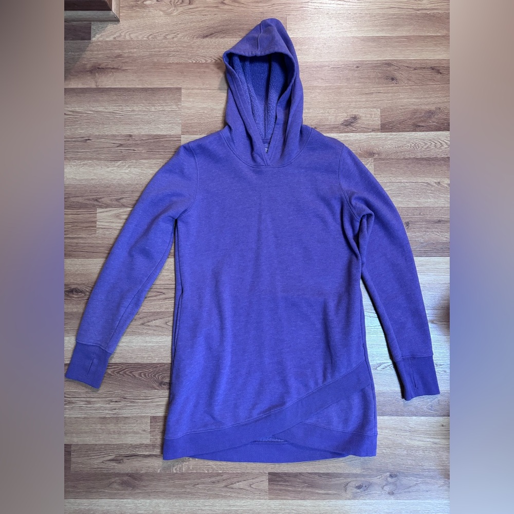 Women's Tek Gear Tunic Length Purple Hoodie Sweatshirt Size Medium